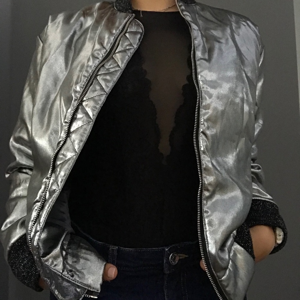 Silver bomber Jacket SoEasy